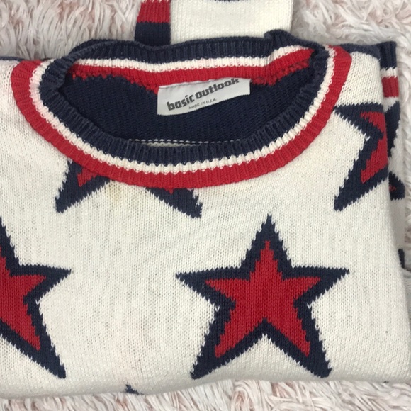 🇺🇸VTG 80s color block crop sweater - Picture 5 of 8